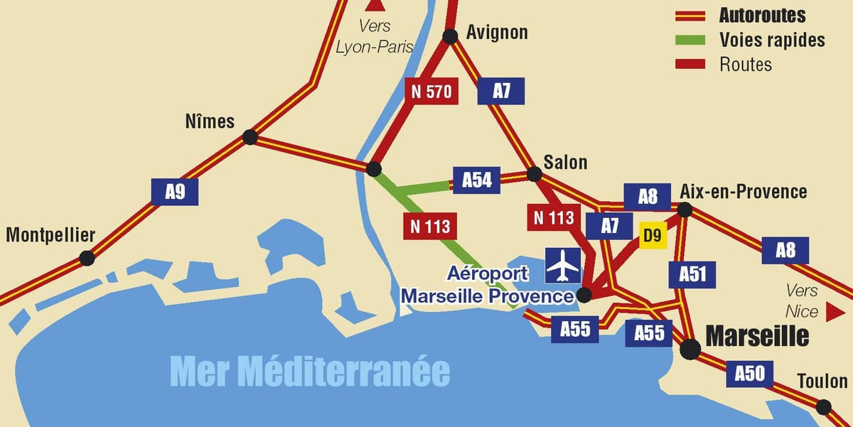 peta Marseille lebuh raya