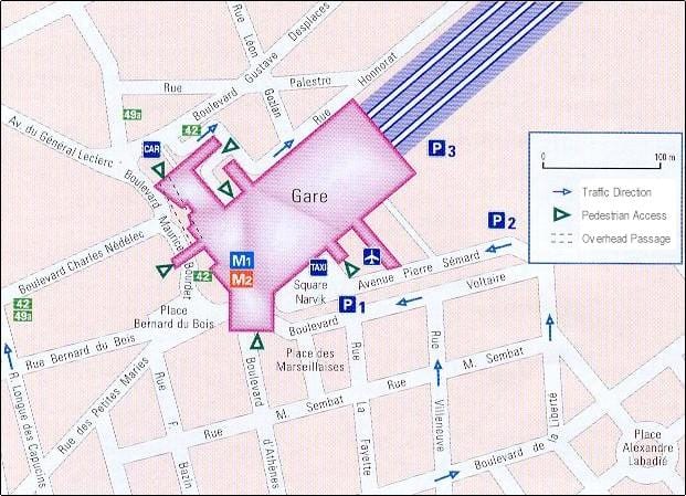 Marseille stesen kereta api peta